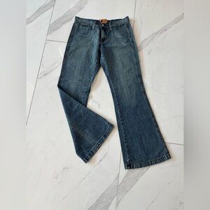 Seven7 Denim Flare Jeans in Classic Blue